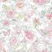 Pink & Green Disney Princess Royal Floral Peel and Stick Wallpaper