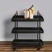 3 Tier Bar Cart with Tray Shelves Serving Cart for Home Tea Cart