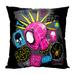 ENT 695 Marvel- Spiderman Across the Spiderverse-Good Trouble, 18X18 Printed Throw Pillow - Black