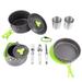 1 Set of 12 Pcs Outdoor Camping Cookware Portable Picnic Tableware Cooking Tool