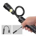 occkic XHP50 Flashlight Super Bright 360Â°Swivel Hose Magnetic Torch Flashlight Telescopic LED Zoom COB Camping Outdoor Accessories