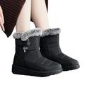 Pudcoco Women Snow Boots Soft Non-Slip Winter Snow Boots Warm Waterproof Fur Lined Boots for Outdoor