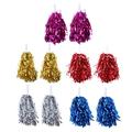 TOYMYTOY 10 Pcs 25g Plastic Cheering Balls Squad Spirited Fun Cheerleading Kit Cheer Poms Cheerleaders Supples with Handle