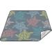 Coolnut Colorful Sea Turtles Large Picnic & Outdoor Beach Blanket Waterproof Foldable Sandproof 3-Layer Picnic Mat for Camping Hiking Travel Park Concerts 78 x78