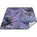 Coolnut Purple Marble Large Picnic & Outdoor Beach Blanket Waterproof Foldable Sandproof 3-Layer Picnic Mat for Camping Hiking Travel Park Concerts 78 x78