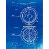 PP209-Faded Blueprint Waffle Iron Patent Poster Poster Print - Cole Borders (18 x 24)
