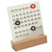 Wooden Kids Calendar DIY Hand Operated Develop Planning Skills Perpetual Calendar for Home White
