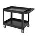 Kidlove 2-Shelf Multipurpose Service Cart with Storage Handle 45 x25 500lbs Capacity Utility Tool Cart for Cleaning Warehouse Garage Workplace
