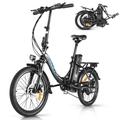 Vivi Electric Bike 20 Folding Electric Bike 500W Ebike for Adult Foldable Ebike with 48V Removable Battery Professional 7 Speed Electric Bike Commuter Bike Full Suspension Cruise Control