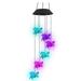 AZZAKVG Wind Chime Windchimes Outdoor Flying Pig Solar Color Changing Led Shell Wind Chimes Home Garden Yard Decor Christmas