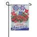 Carson Garden Flag - Patriotic Geranium Dura Soft Double Sided Garden Flag 12.5x 18 Inch Outdoor Yard Decorative Flag