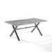 28 x 67.25 x 38 in. Otto Outdoor Metal Dining Table Gray