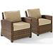 Bradenton 2 Piece Outdoor Wicker Seating Set - Sand