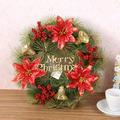 25Cm Christmas Wreaths for Front Door Xmas Art Decorations Indoor Outdoor Home Decorative Pine Cones Wall Garland