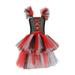 Toddler Kids Girls Outfits Role Play Fancy Party Mesh Tulle Dress Set Outfits 4-5T