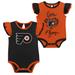 Girls Infant Orange/Black Philadelphia Flyers Two-Pack Training Bodysuit Set