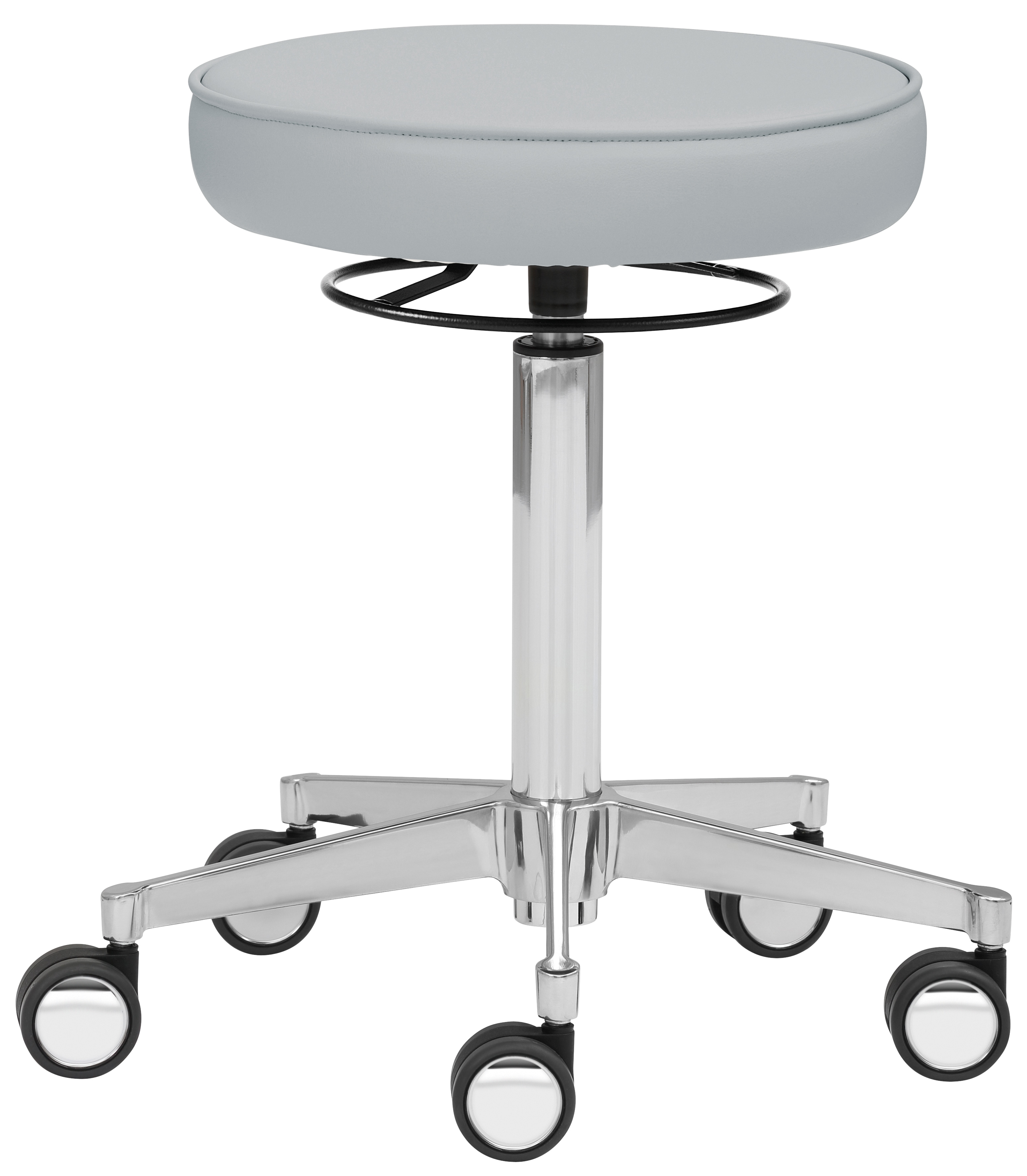 Arbeitshocker MAYER SITZMÖBEL "Funktionsdrehhocker myXPERT", grau (hellgrau), B:47,5cm H:72,5cm T:47,5cm, 68% Polyurethan, 32% Baumwolle, Hocker, Bürohocker Drehhocker, ermöglicht dynamisches Sitzen