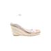 Steve Madden Wedges: Tan Solid Shoes - Women's Size 8 - Open Toe