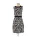 Trina Turk Casual Dress - A-Line High Neck Sleeveless: Black Animal Print Dresses - New - Women's Size 2 - Print Wash