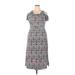 SO Casual Dress - A-Line: Gray Print Dresses - Women's Size 2X-Large