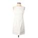 Lilly Pulitzer Casual Dress - Mini Crew Neck Sleeveless: White Solid Dresses - Women's Size 2