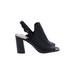 Banana Republic Heels: Black Print Shoes - Women's Size 10 - Peep Toe