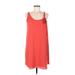 Ann Taylor LOFT Cocktail Dress - Shift Scoop Neck Sleeveless: Red Print Dresses - Women's Size Medium Plus