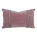 Eastern Accents Andromeda Lumbar Rectangular Pillow Cover & Insert Polyester/Polyfill blend in Gray/Pink | 15 H x 26 W x 6 D in | Wayfair