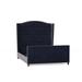 Kristin Drohan Collection Charles Tufted Standard Bed Performance Fabric/Upholstered/Velvet/Polyester in Black | 70 H x 83 W x 90 D in | Wayfair