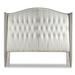 Kristin Drohan Collection Charles Queen Upholstered Wingback Headboard Cotton in Black | 70 H x 83 W x 11 D in | Wayfair