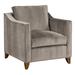 Club Chair - Kristin Drohan Collection Louie 34" Wide Club Chair Faux Leather/Fabric in Black/Brown | 36 H x 34 W x 36 D in | Wayfair