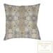 Kathy Ireland Home Indochine Geometric Indoor/Outdoor Throw Pillow Polyester/Polyfill blend in Gray | 18 H x 18 W x 4.5 D in | Wayfair