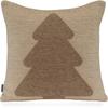 Dekokissen H.O.C.K. "X-Mas Tree", beige (beige, braun, gemustert), B:40cm H:10cm L:40cm, Obermaterial: 52% Polyester, 48% Baumwolle. Füllung: 100% Polyester, Dekokissen_Sitzkissen_Kissenhüllen, Weihnachtszeit, Tannenbaum, inkl. Füllung, Bezug mit...