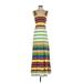 Plenty By Tracy Reese Casual Dress - Maxi Boatneck Sleeveless: Yellow Stripes Dresses - Women's Size X-Small