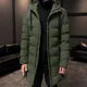 Veste à capuche rembourrée en coton pour hommes Parkas d'hiver Manches longues Proximité Wstring