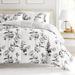 Winston Porter Meilyn All Season Down-Alternative Reversible Comforter Set in Vintage Magnolia Stripe Polyester/Polyfill/Microfiber in Gray | Wayfair