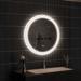 Ivy Bronx Jashley Round Acrylic Framed LED Mirror Dimmable Anti-Fog Wall Mounted Bathroom Vanity Mirror Plastic | 30 H x 30 W x 1.5 D in | Wayfair