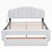 Latitude Run® Sloten Upholstered Platform Storage Bed Upholstered, Leather in White | 41.9 H x 62.2 W x 83.5 D in | Wayfair