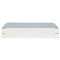 Pack 2 lits empilables et 2 matelas bois massif blanc 90x190 cm