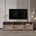 Modern Minimalist TV Cabinet Accommodates TVs up to 80" with 3 Open Storage Spaces & 3 Drawers, High-end TV Stand Media Console