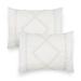 Sweet Jojo Designs Solid Ivory Boho Chic Pillow Shams 2 Pack Set Bohemian Farmhouse Rustic Southwest Shabby Minimalist Macrame
