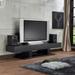 Open Compartment TV Stand, High Glossy TV Cabinet for Lounge Room, Living Room & Bedroom, TV Stand with 3 Top Wooden Drawers