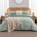 3 Pieces Chevron Tufted Vintage Comforter Sets