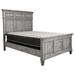 Dan California King Size Bed, Crown Molded Details, Paneled Headboard, Gray