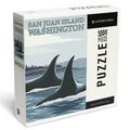 Lantern Press 1000 Piece Jigsaw Puzzle San Juan Island Washington Orca Whales #1