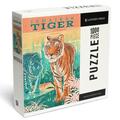 Lantern Press 1000 Piece Jigsaw Puzzle Vintage Print Press Sumatran tiger