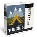 Lantern Press 1000 Piece Jigsaw Puzzle Glacier National Park Montana Off the Grid Vector Style