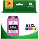 62XL Color Ink cartridge Replacement for HP 62XL Tri-Color Ink cartridges to Used with HP Envy 7640 7645 5660 5540 5640 OfficeJet 5740 8040 OfficeJet Mobile 250 200 (1 Tri-Color)