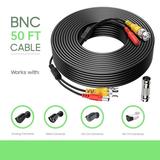 CJP-Geek 50FT Pre-made BNC Surveillance Camera Cable Weatherproof And Fire Rated Trustworthy Quality BNC Cable Extension Surveillance Camera Wire Replacement For All HD CCTV DVR Surveillance System