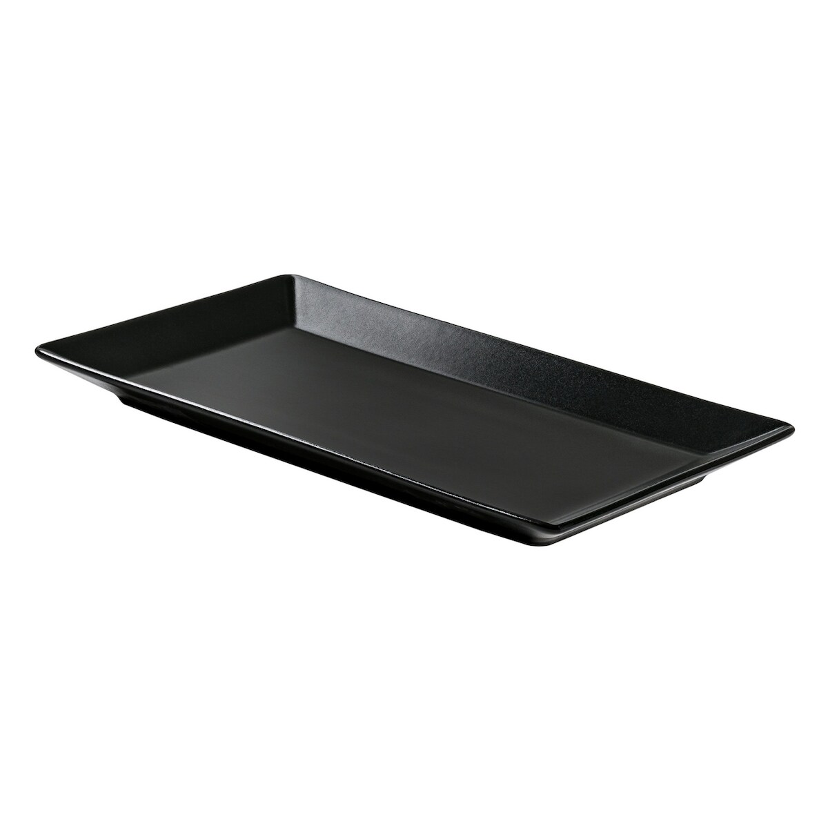METRO Professional Teller flach Macario, Steinzeug, 25 x 14.5 cm, rechteckig, schwarz, 6 Stück Image